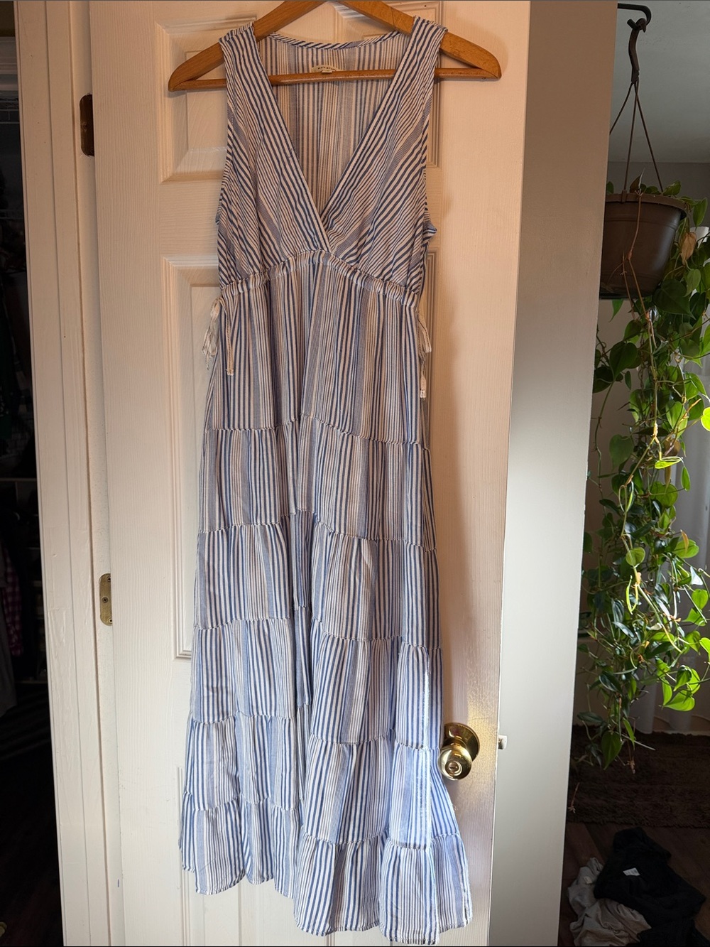 Max Studio Striped Midi Dress small